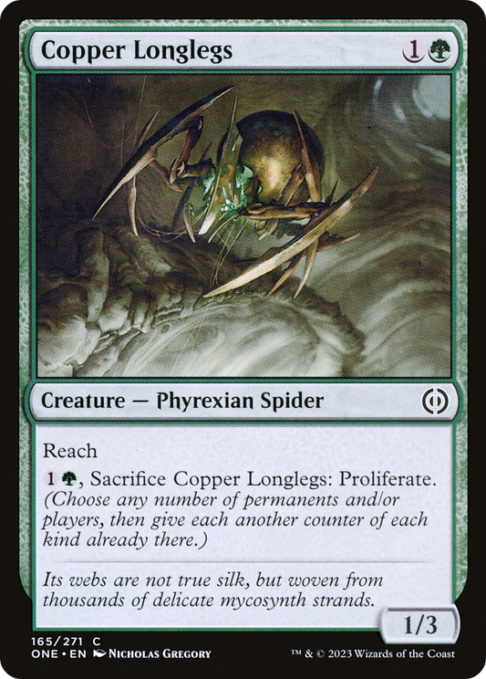 Copper Longlegs (ONE-165) - Phyrexia: All Will Be One - Premium MTG Single from Wizards of the Coast - Just $0.05! Shop now at Game Crave Tournament Store