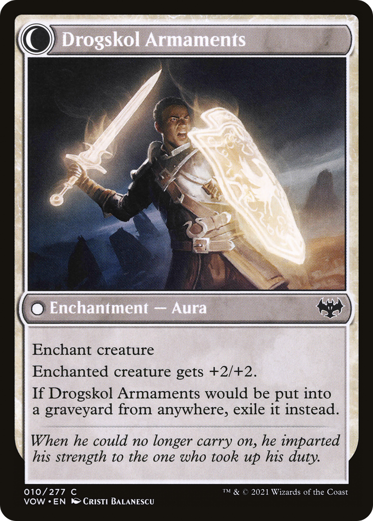 Drogskol Infantry // Drogskol Armaments (VOW-010) - Innistrad: Crimson Vow: (Double Faced Transform) - Premium MTG Single from Wizards of the Coast - Just $0.08! Shop now at Game Crave Tournament Store