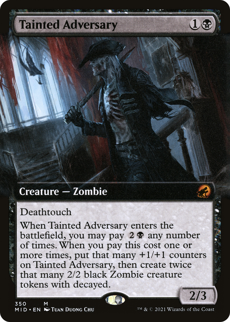 Tainted Adversary (MID-350) - Innistrad: Midnight Hunt: (Extended Art) Foil - Premium MTG Single from Wizards of the Coast - Just $0.83! Shop now at Game Crave Tournament Store