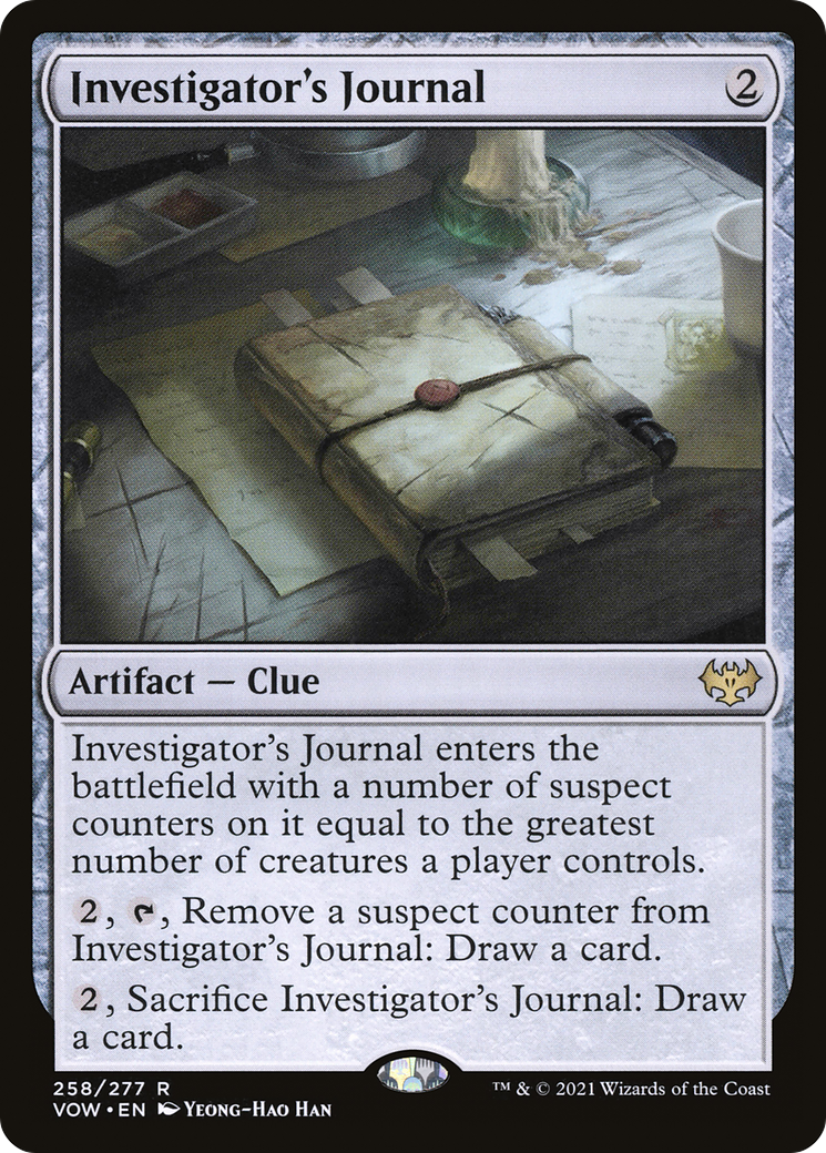 Investigator's Journal (VOW-258) - Innistrad: Crimson Vow Foil - Premium MTG Single from Wizards of the Coast - Just $0.25! Shop now at Game Crave Tournament Store