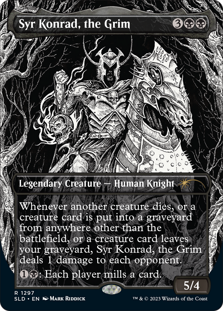 Syr Konrad, the Grim (SLD-1297) - Secret Lair Drop (Borderless) - Premium MTG Single from Wizards of the Coast - Just $11.36! Shop now at Game Crave Tournament Store