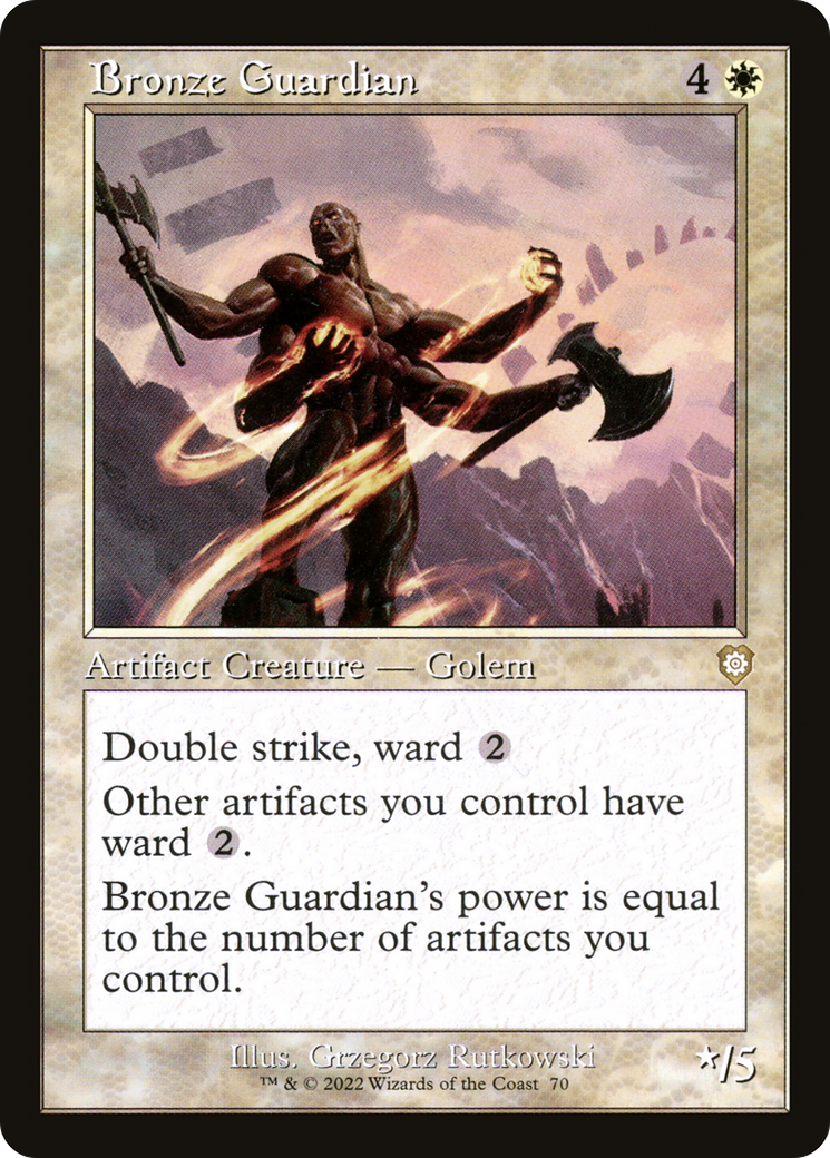 Bronze Guardian (BRC-070) - The Brothers' War Commander - Premium MTG Single from Wizards of the Coast - Just $0.60! Shop now at Game Crave Tournament Store