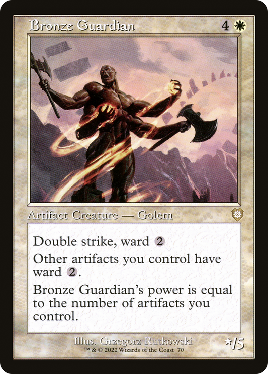 Bronze Guardian (BRC-070) - The Brothers' War Commander - Premium MTG Single from Wizards of the Coast - Just $0.60! Shop now at Game Crave Tournament Store
