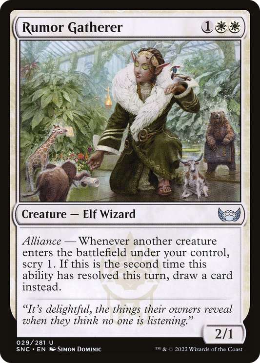 Rumor Gatherer (SNC-029) - Streets of New Capenna - Premium MTG Single from Wizards of the Coast - Just $0.26! Shop now at Game Crave Tournament Store