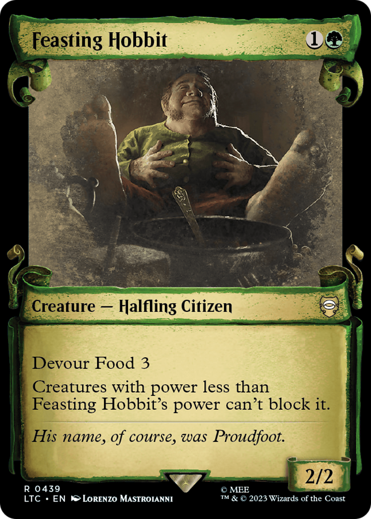 Feasting Hobbit (LTC-439) - Tales of Middle-earth Commander: (Showcase) Foil - Premium MTG Single from Wizards of the Coast - Just $0.44! Shop now at Game Crave Tournament Store