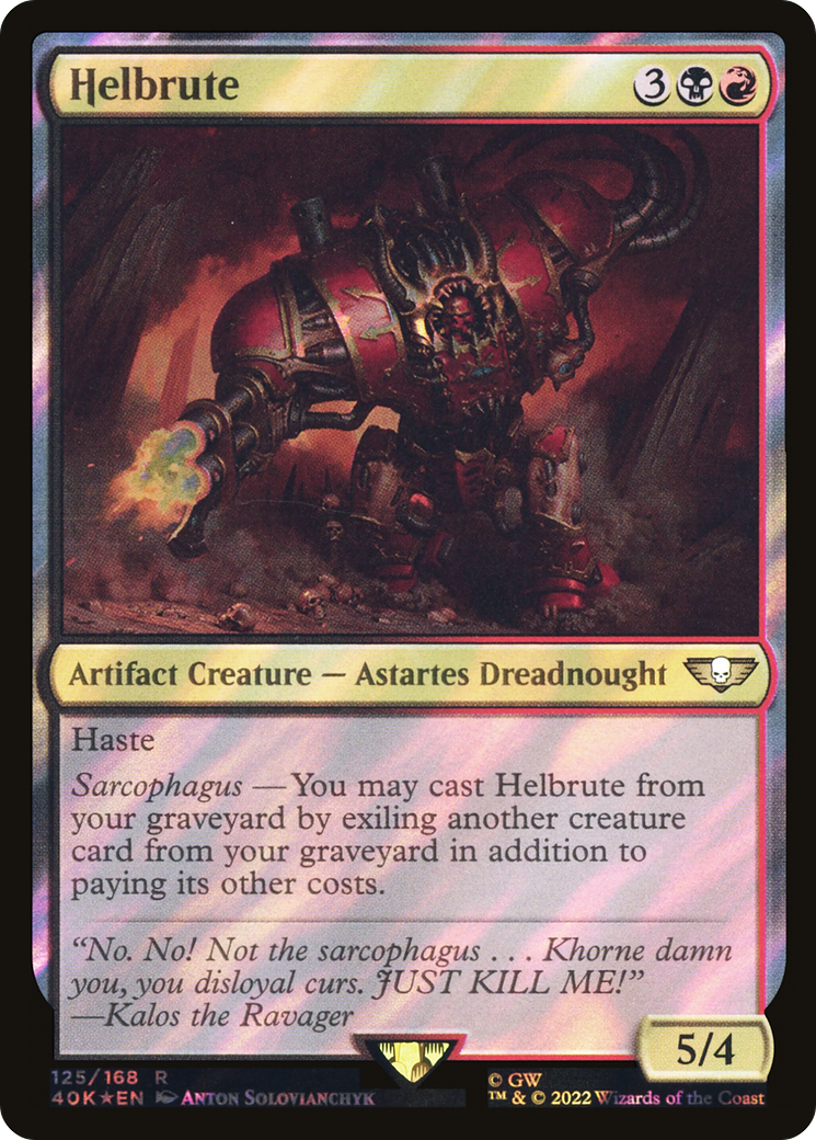 Helbrute (40K-125★) - Warhammer 40,000 Commander Foil - Premium MTG Single from Wizards of the Coast - Just $0.08! Shop now at Game Crave Tournament Store