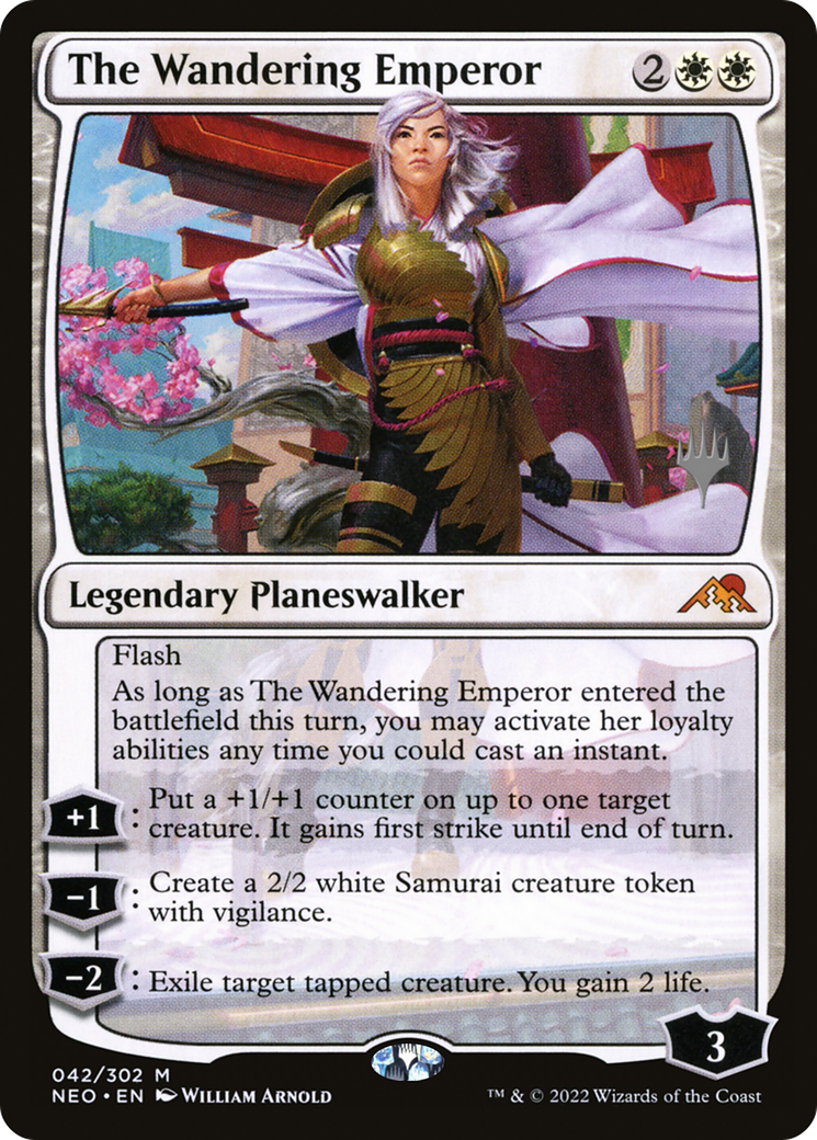 The Wandering Emperor (PNEO-42P) - Kamigawa: Neon Dynasty Promos - Premium MTG Single from Wizards of the Coast - Just $1.21! Shop now at Game Crave Tournament Store
