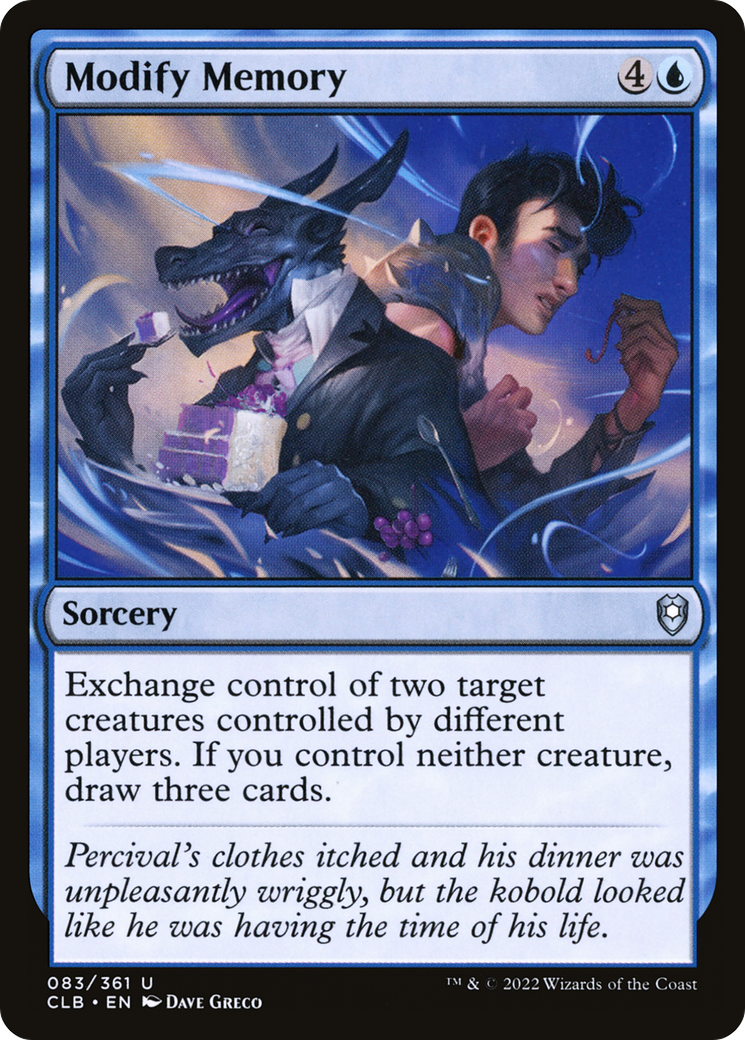 Modify Memory (CLB-083) - Commander Legends: Battle for Baldur's Gate - Premium MTG Single from Wizards of the Coast - Just $0.08! Shop now at Game Crave Tournament Store