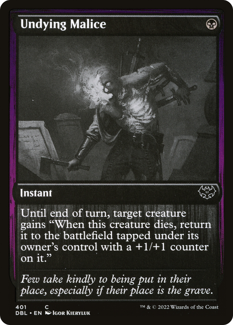 Undying Malice (DBL-401) - Innistrad: Double Feature - Premium MTG Single from Wizards of the Coast - Just $1.61! Shop now at Game Crave Tournament Store