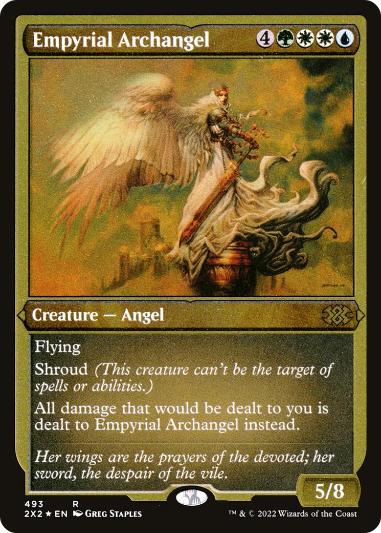 Empyrial Archangel (2X2-493) - Double Masters 2022 Etched Foil - Premium MTG Single from Wizards of the Coast - Just $0.25! Shop now at Game Crave Tournament Store