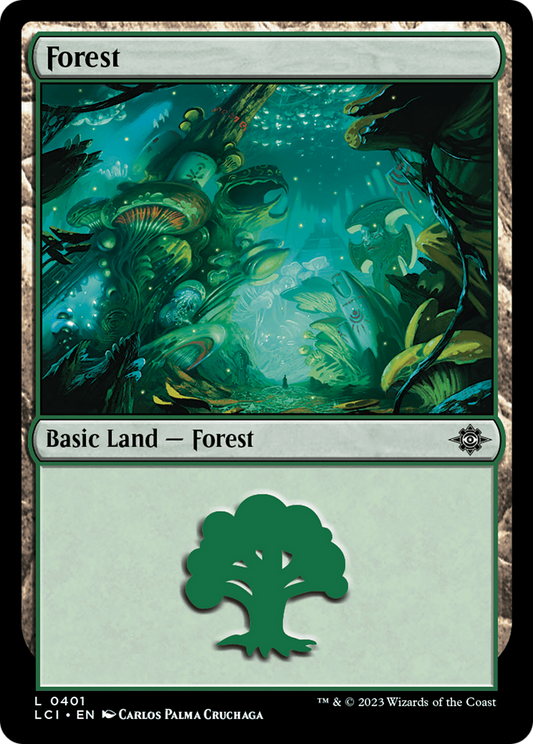 Forest (LCI-401) - The Lost Caverns of Ixalan Foil - Premium MTG Single from Wizards of the Coast - Just $0.08! Shop now at Game Crave Tournament Store