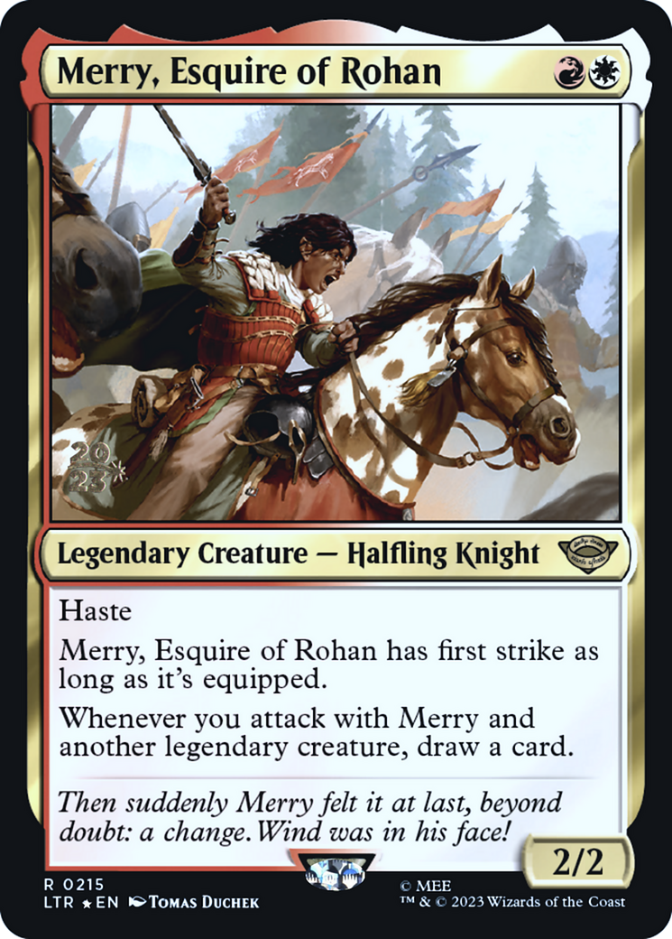 Merry, Esquire of Rohan (PLTR-215S) - Tales of Middle-earth Promos Foil - Premium MTG Single from Wizards of the Coast - Just $1.99! Shop now at Game Crave Tournament Store