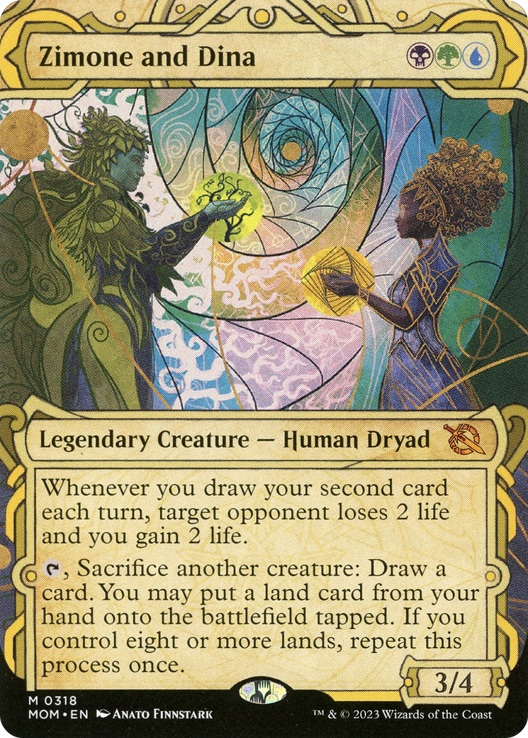 Zimone and Dina (MOM-318) - March of the Machine: (Showcase) (Borderless) Foil - Premium MTG Single from Wizards of the Coast - Just $0.28! Shop now at Game Crave Tournament Store