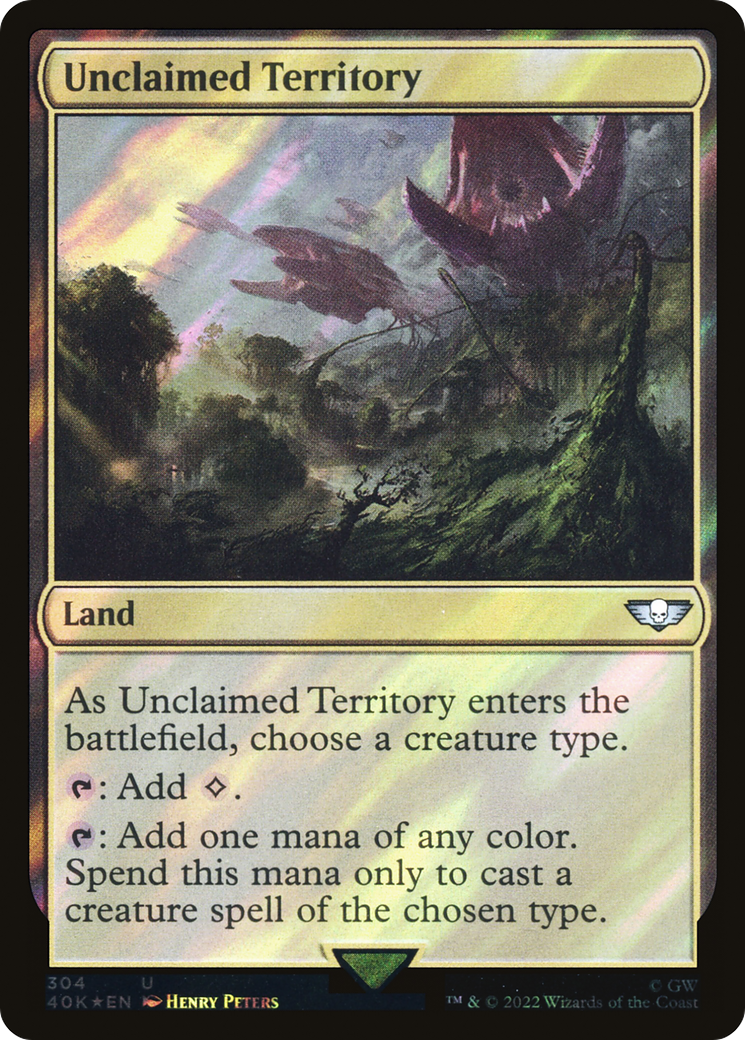 Unclaimed Territory (40K-304★) - Warhammer 40,000 Commander Foil - Premium MTG Single from Wizards of the Coast - Just $3.98! Shop now at Game Crave Tournament Store