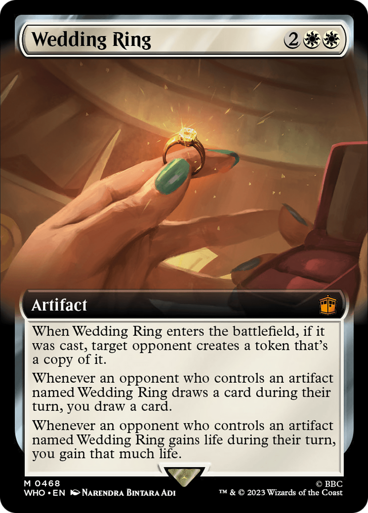 Wedding Ring (WHO-468) - Doctor Who: (Extended Art) Foil - Premium MTG Single from Wizards of the Coast - Just $1.28! Shop now at Game Crave Tournament Store