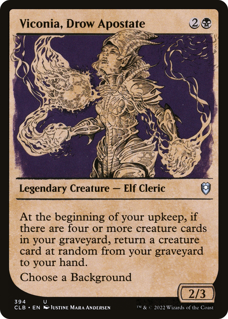 Viconia, Drow Apostate (CLB-394) - Commander Legends: Battle for Baldur's Gate: (Showcase) - Premium MTG Single from Wizards of the Coast - Just $0.08! Shop now at Game Crave Tournament Store