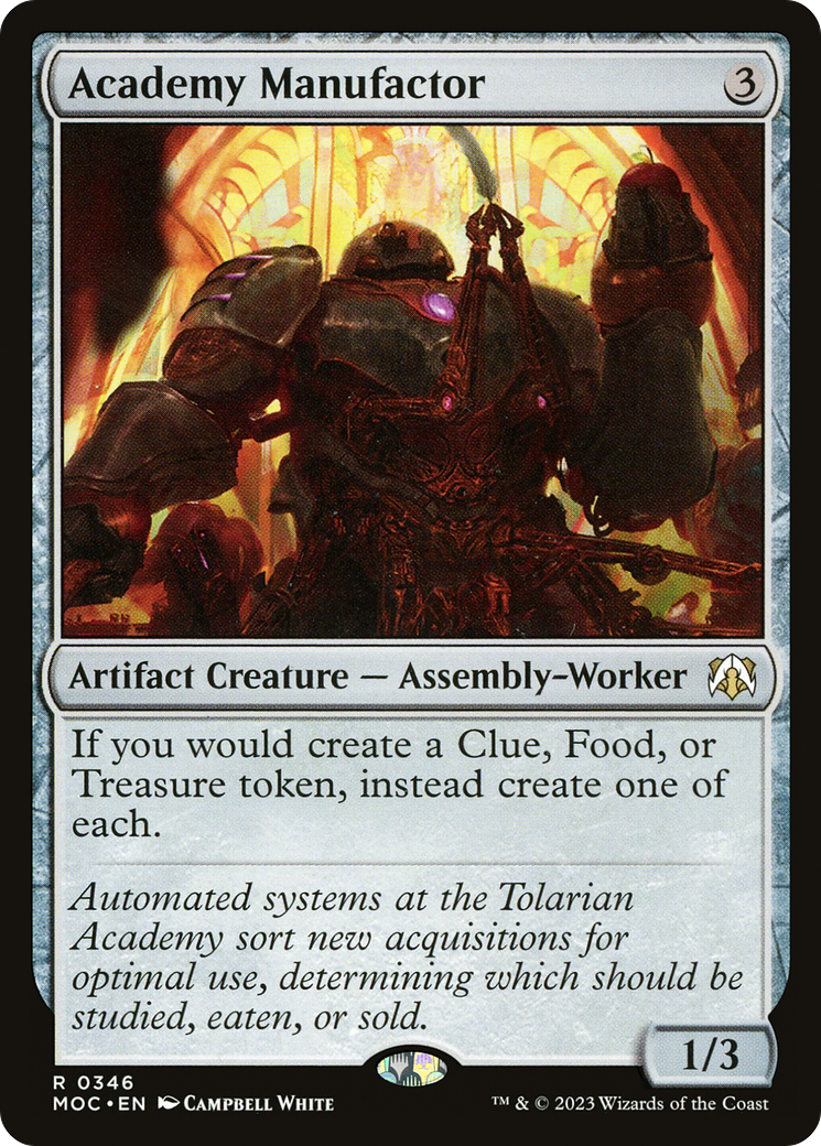 Academy Manufactor (MOC-346) - March of the Machine Commander - Premium MTG Single from Wizards of the Coast - Just $0.63! Shop now at Game Crave Tournament Store