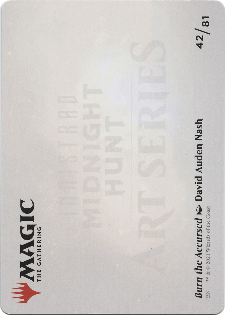 Burn the Accursed // Burn the Accursed (AMID-042) - Midnight Hunt Art Series (Borderless) Foil - Premium MTG Single from Wizards of the Coast - Just $0! Shop now at Game Crave Tournament Store