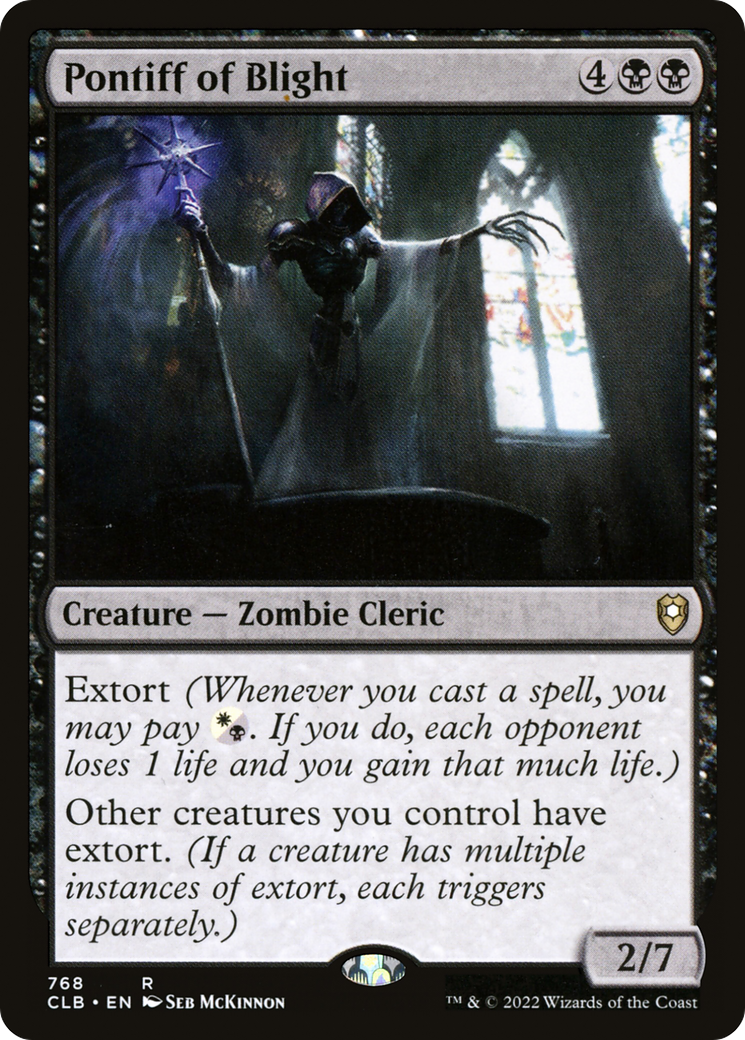 Pontiff of Blight (CLB-768) - Commander Legends: Battle for Baldur's Gate - Premium MTG Single from Wizards of the Coast - Just $0.25! Shop now at Game Crave Tournament Store