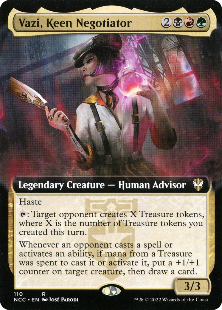 Vazi, Keen Negotiator (NCC-110) - New Capenna Commander: (Extended Art) - Premium MTG Single from Wizards of the Coast - Just $0.08! Shop now at Game Crave Tournament Store