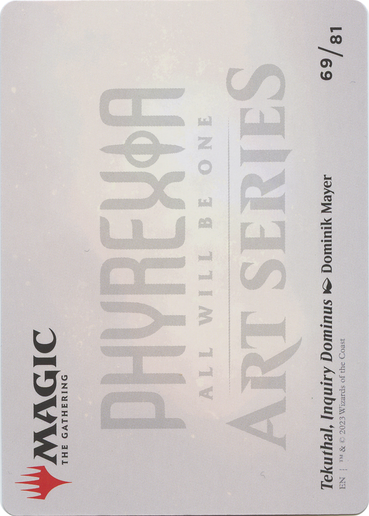 Tekuthal, Inquiry Dominus // Tekuthal, Inquiry Dominus (AONE-069) - Phyrexia: All Will Be One Art Series (Borderless) - Premium MTG Single from Wizards of the Coast - Just $0! Shop now at Game Crave Tournament Store
