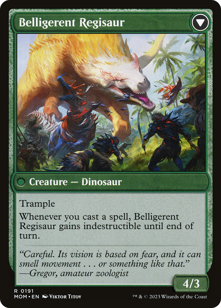 Invasion of Ixalan // Belligerent Regisaur (MOM-191) - March of the Machine - Premium MTG Single from Wizards of the Coast - Just $0.08! Shop now at Game Crave Tournament Store