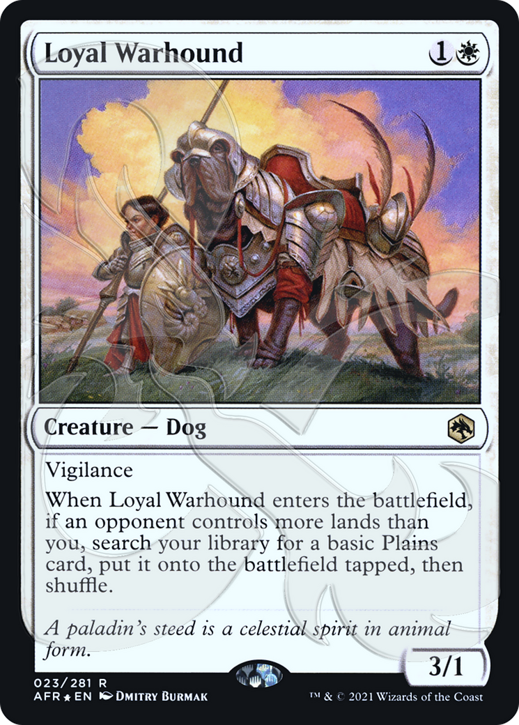 Loyal Warhound (PAFR-23A) - Adventures in the Forgotten Realms Promos Foil - Premium MTG Single from Wizards of the Coast - Just $3.91! Shop now at Game Crave Tournament Store