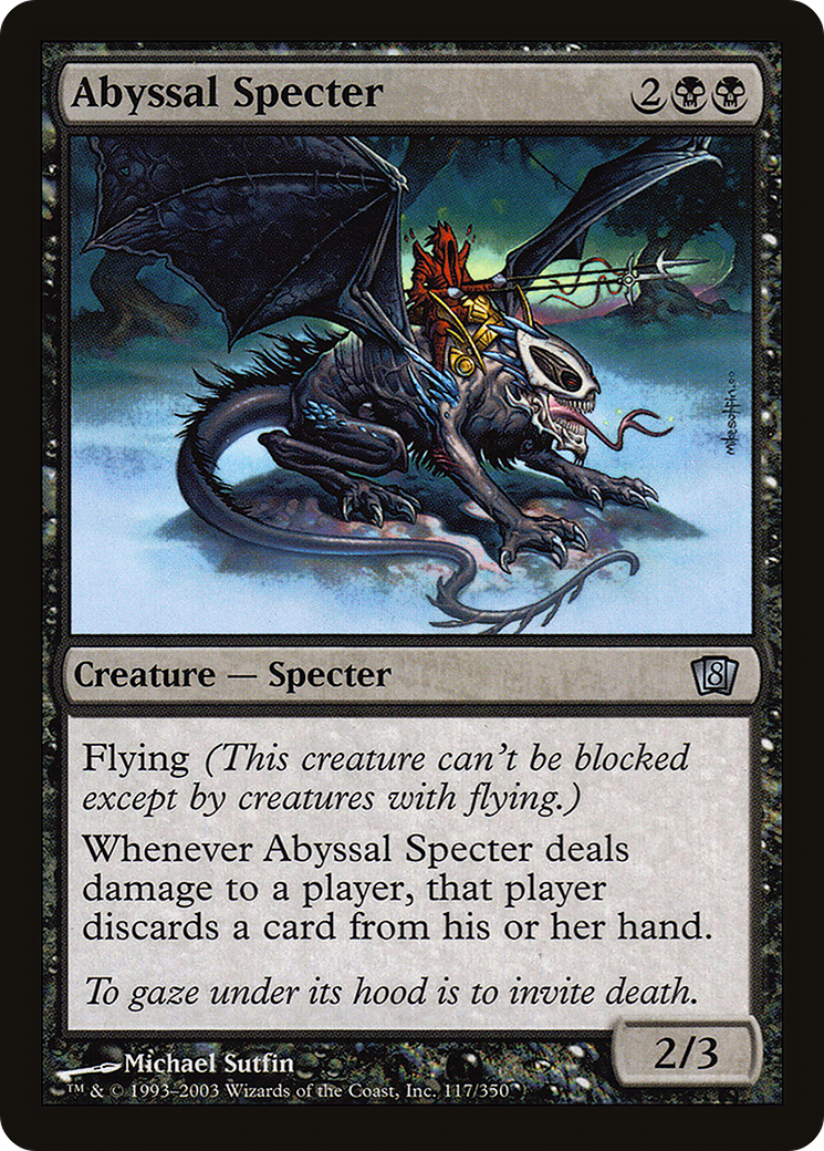 Abyssal Specter (8ED-117★) - Eighth Edition Foil - Premium MTG Single from Wizards of the Coast - Just $0.29! Shop now at Game Crave Tournament Store