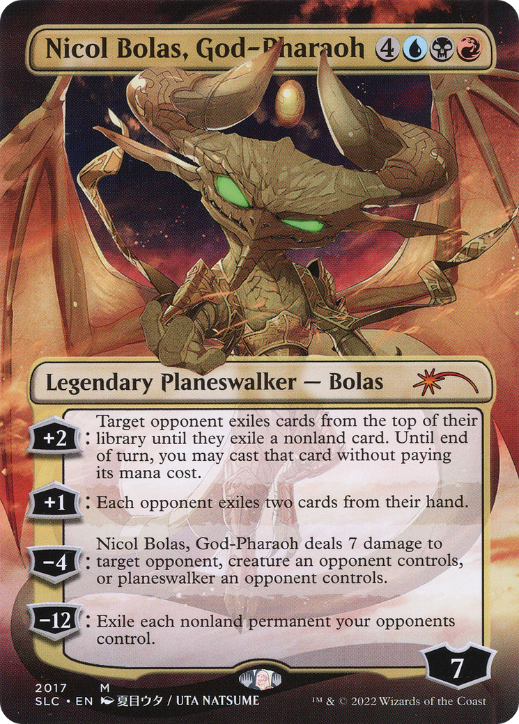 Nicol Bolas, God-Pharaoh (SLC-2017) - Secret Lair 30th Anniversary Countdown Kit (Borderless) - Premium MTG Single from Wizards of the Coast - Just $0.91! Shop now at Game Crave Tournament Store