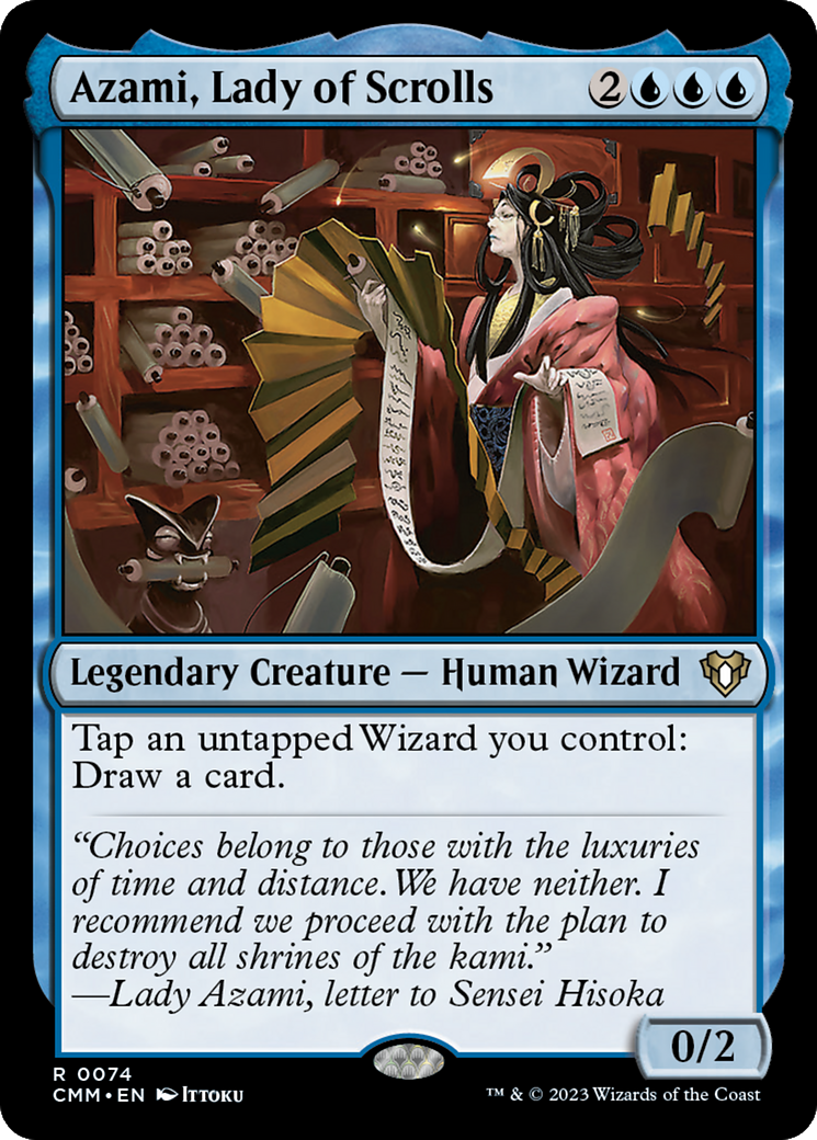Azami, Lady of Scrolls (CMM-074) - Commander Masters - Premium MTG Single from Wizards of the Coast - Just $0.08! Shop now at Game Crave Tournament Store