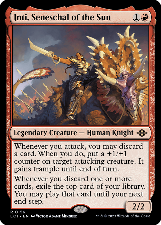 Inti, Seneschal of the Sun (LCI-156) - The Lost Caverns of Ixalan Foil - Premium MTG Single from Wizards of the Coast - Just $0.53! Shop now at Game Crave Tournament Store