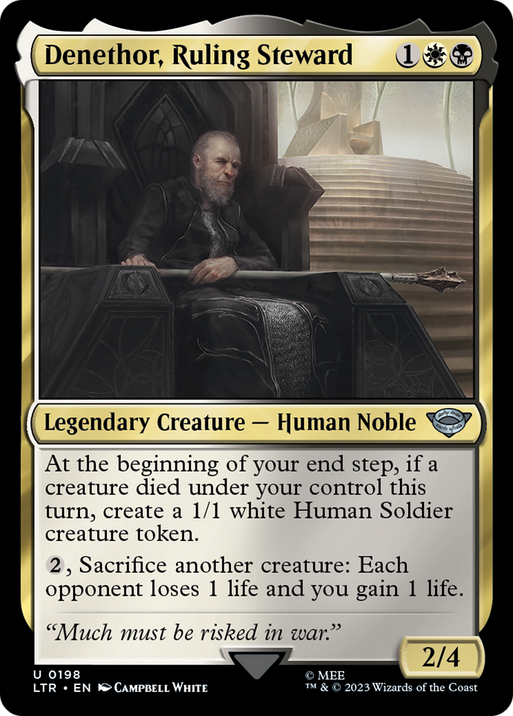 Denethor, Ruling Steward (LTR-198) - The Lord of the Rings: Tales of Middle-earth - Premium MTG Single from Wizards of the Coast - Just $0.25! Shop now at Game Crave Tournament Store