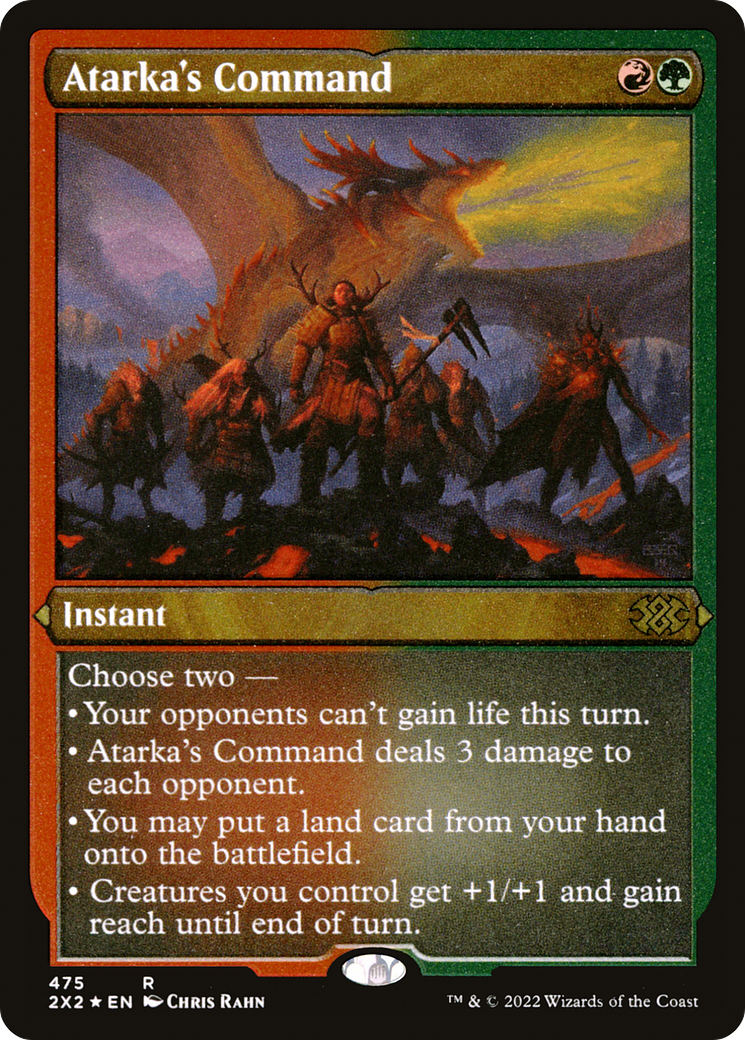 Atarka's Command (2X2-475) - Double Masters 2022 Etched Foil - Premium MTG Single from Wizards of the Coast - Just $1.50! Shop now at Game Crave Tournament Store
