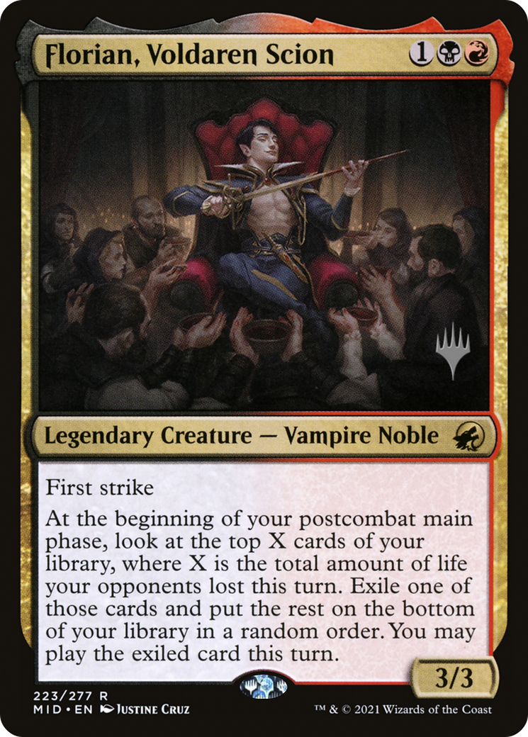 Florian, Voldaren Scion (PMID-223P) - Innistrad: Midnight Hunt Promos Foil - Premium MTG Single from Wizards of the Coast - Just $0.52! Shop now at Game Crave Tournament Store