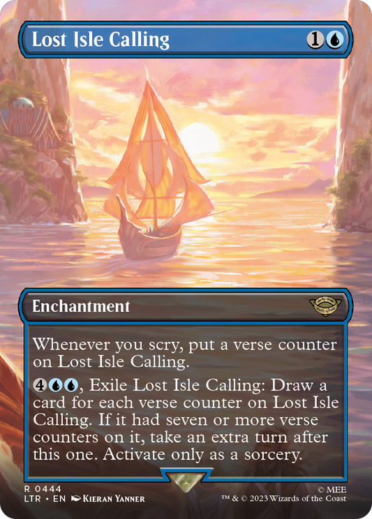 Lost Isle Calling (LTR-444) - The Lord of the Rings: Tales of Middle-earth (Borderless) - Premium MTG Single from Wizards of the Coast - Just $0.08! Shop now at Game Crave Tournament Store