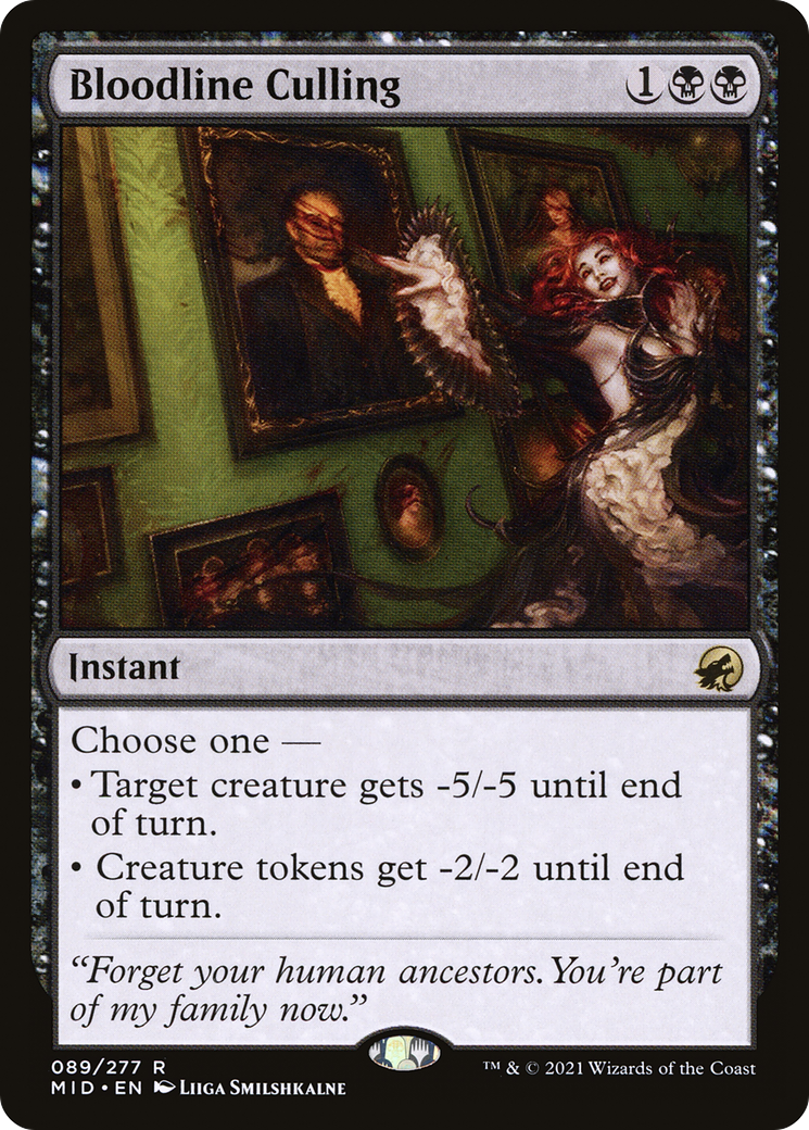 Bloodline Culling (MID-089) - Innistrad: Midnight Hunt - Premium MTG Single from Wizards of the Coast - Just $0.08! Shop now at Game Crave Tournament Store