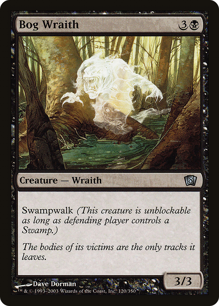 Bog Wraith (8ED-120★) - Eighth Edition Foil - Premium MTG Single from Wizards of the Coast - Just $0.10! Shop now at Game Crave Tournament Store