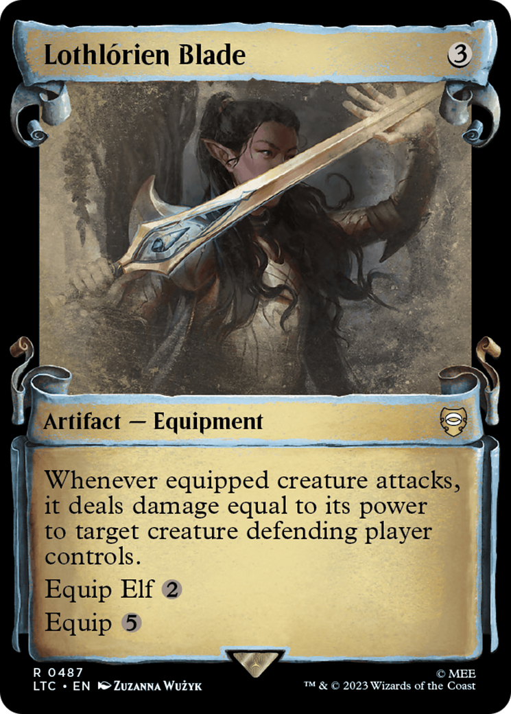 Lothlórien Blade (LTC-487) - Tales of Middle-earth Commander: (Showcase) - Premium MTG Single from Wizards of the Coast - Just $0.16! Shop now at Game Crave Tournament Store
