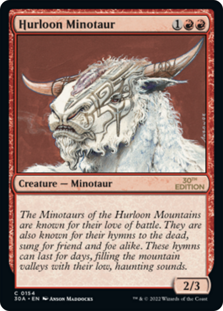 Hurloon Minotaur (30A-154) - 30th Anniversary Edition - Premium MTG Single from Wizards of the Coast - Just $2.13! Shop now at Game Crave Tournament Store