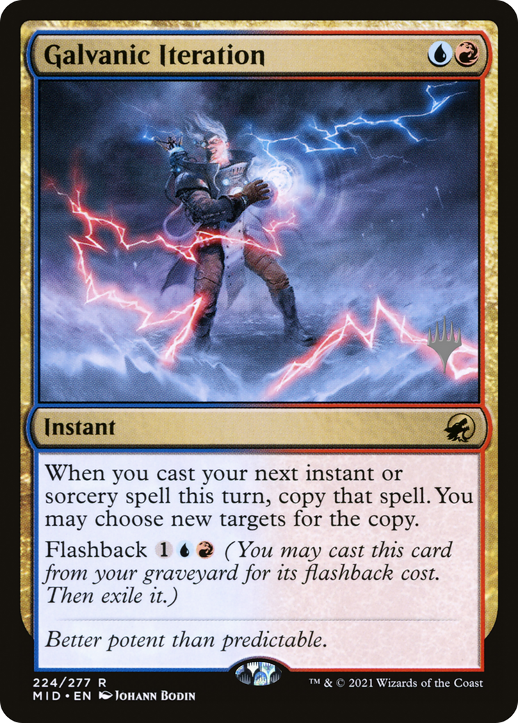 Galvanic Iteration (PMID-224P) - Innistrad: Midnight Hunt Promos Foil - Premium MTG Single from Wizards of the Coast - Just $0.40! Shop now at Game Crave Tournament Store