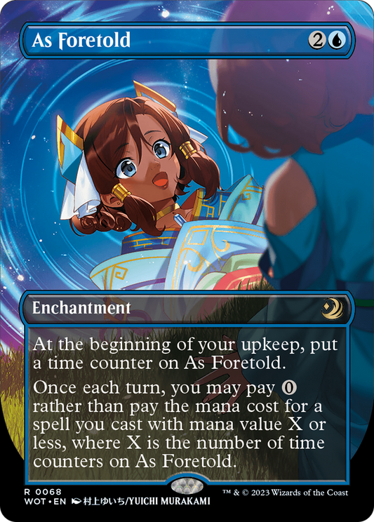 As Foretold (WOT-068) - Wilds of Eldraine: Enchanting Tales (Borderless) Foil - Premium MTG Single from Wizards of the Coast - Just $1.24! Shop now at Game Crave Tournament Store
