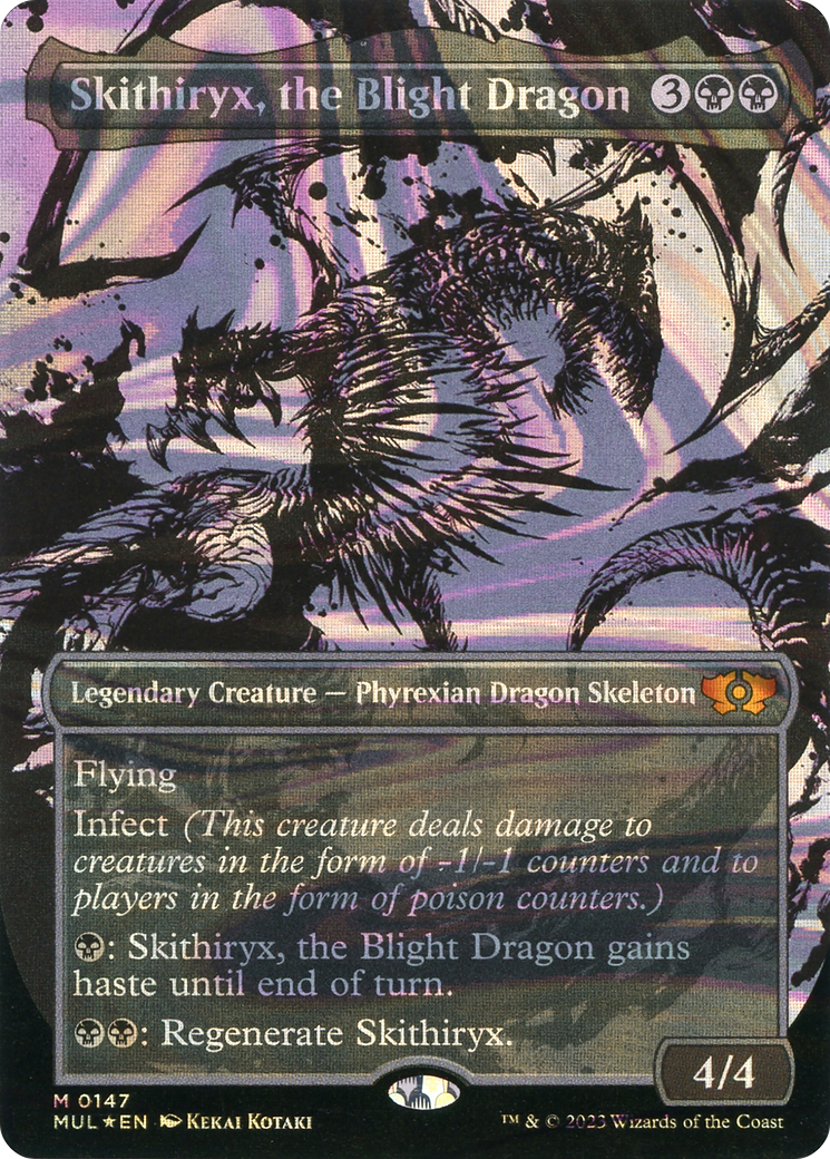 Skithiryx, the Blight Dragon (MUL-147) - Multiverse Legends: (Showcase) (Borderless) Foil - Premium MTG Single from Wizards of the Coast - Just $13.36! Shop now at Game Crave Tournament Store