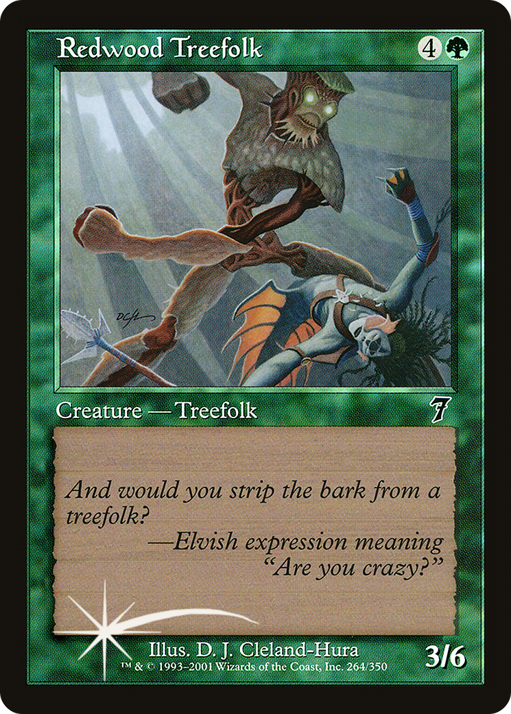 Redwood Treefolk (7ED-264★) - Seventh Edition Foil - Premium MTG Single from Wizards of the Coast - Just $2.15! Shop now at Game Crave Tournament Store