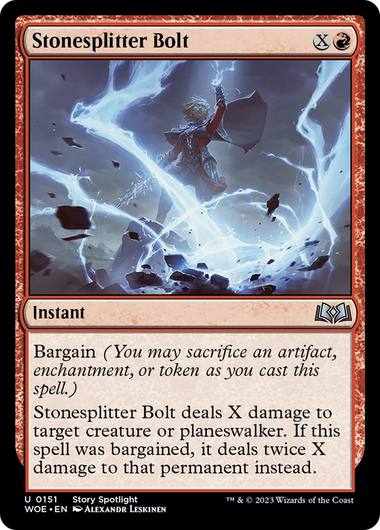 Stonesplitter Bolt (WOE-151) - Wilds of Eldraine - Premium MTG Single from Wizards of the Coast - Just $0.08! Shop now at Game Crave Tournament Store