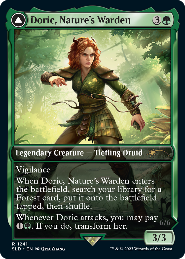 Doric, Nature's Warden // Doric, Owlbear Avenger (SLD-1241) - Secret Lair Drop Foil - Premium MTG Single from Wizards of the Coast - Just $7.15! Shop now at Game Crave Tournament Store