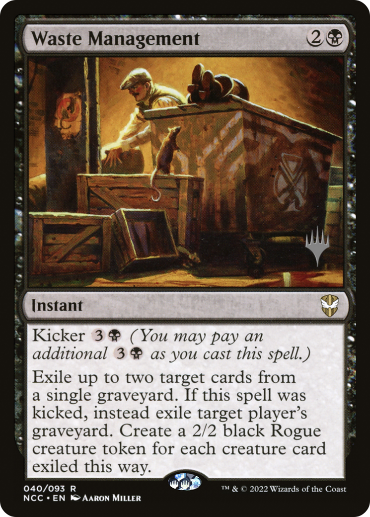 Waste Management (PNCC-40P) - New Capenna Commander Promos Foil - Premium MTG Single from Wizards of the Coast - Just $0.32! Shop now at Game Crave Tournament Store