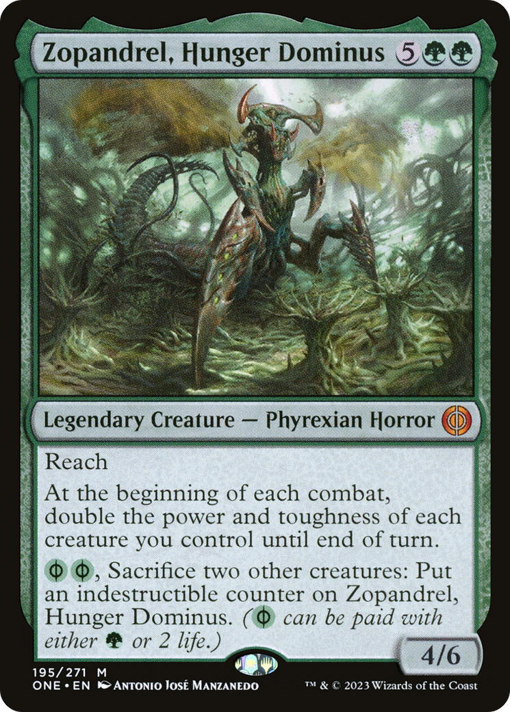 Zopandrel, Hunger Dominus (ONE-195) - Phyrexia: All Will Be One - Premium MTG Single from Wizards of the Coast - Just $9.06! Shop now at Game Crave Tournament Store