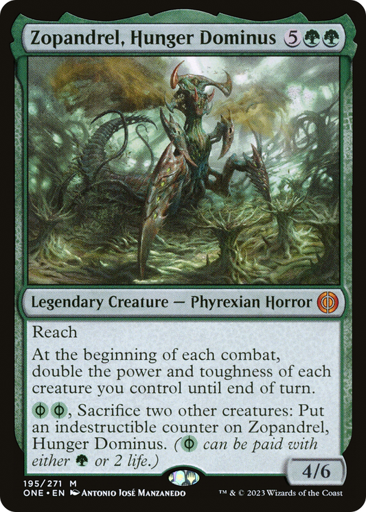 Zopandrel, Hunger Dominus (ONE-195) - Phyrexia: All Will Be One - Premium MTG Single from Wizards of the Coast - Just $9.10! Shop now at Game Crave Tournament Store