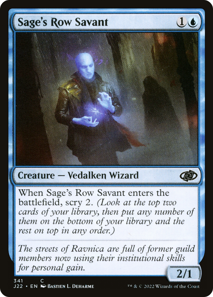 Sage's Row Savant (J22-341) - Jumpstart 2022 - Premium MTG Single from Wizards of the Coast - Just $0.08! Shop now at Game Crave Tournament Store