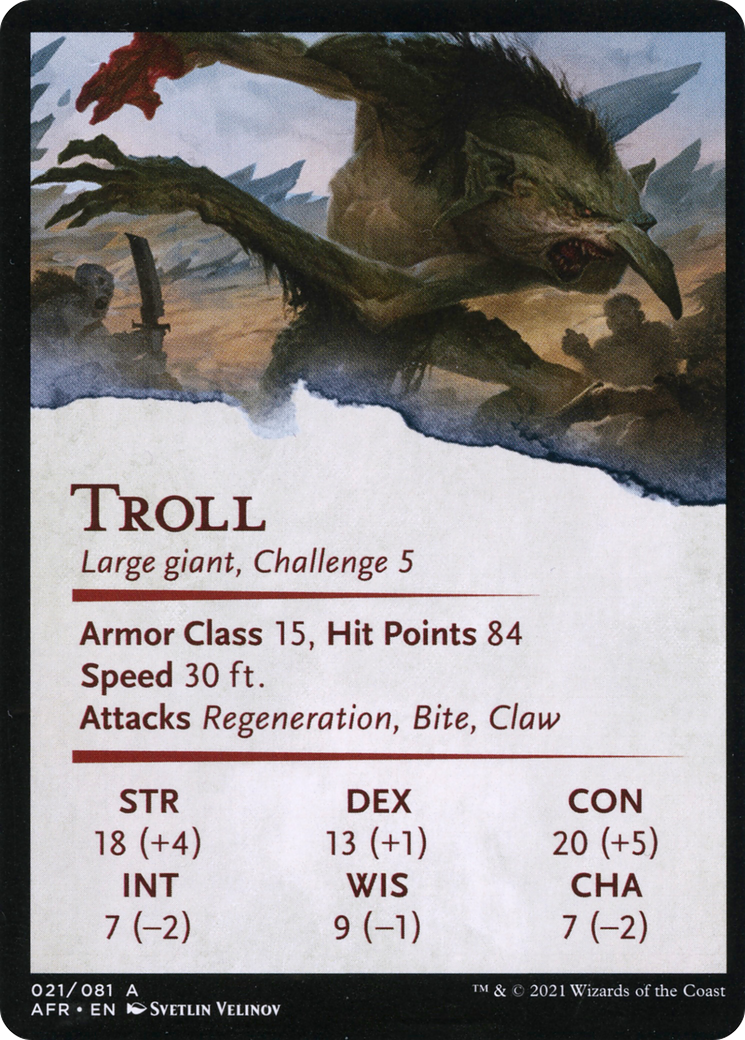 Loathsome Troll // Troll (AAFR-021) - Adventures in the Forgotten Realms Art Series (Borderless) - Premium MTG Single from Wizards of the Coast - Just $0! Shop now at Game Crave Tournament Store